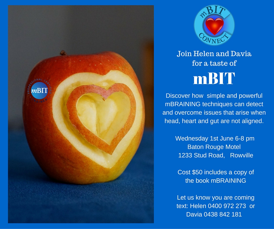 Join Helen and Davia at mBIT CONNECT for a Taste of mBIT Monday 4th April 3-